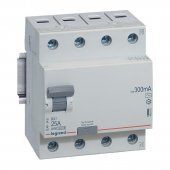 402070; Выключатель дифференциального тока RX3 4P 25А тип AC 300мА - 4 модуля
