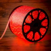 121-122-4; Дюралайт LED, постоянное свечение (2W) - красный Эконом 24 LED/м, бухта 100м