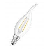 4058075212367; Лампа светодиодная LED 5Вт E14 CLB60 белый Filament прозрачная свеча на ветру