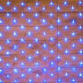 215-123; Гирлянда "Сеть" 1.5х1.5м, прозрачный ПВХ, 150 LED Синие