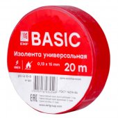plc-iz-b-r; Изолента класс В (0.13х15мм) (20м.) красная Basic