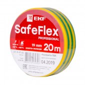plc-iz-sf-yg; Изолента ПВХ желто-зеленая 19мм 20м серии SafeFlex