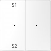 MTN5226-6035; Merten D-Life Лотос PlusLink Клавиша двойная с S1/S2, пусто белый