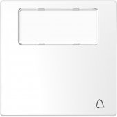 MTN3325-6035; Merten D-Life Лотос Клавиша с линзой для LED модуля, символ «звонок» белый