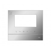 2TMA070130S0012; Рамка для абонентского устройства 4.3, серебристый глянцевый, с символом индукционной петли