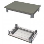 R5KTB108 Комплект, крыша и основание, 300x400мм (ШхГ) для шкафов серии CQE сталь, цвет железно-серый RAL 7011