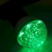 405-614; Лампа шар e27 10 LED Ø50мм зеленая 24В (постоянное напряжение)