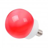 405-132; Лампа шар e27 12 LED Ø100мм красная