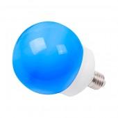 405-133; Лампа шар e27 12 LED Ø100мм синяя