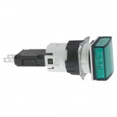XB6CV3BB; XB6 Лампа сигнальная 12-24V 16мм зеленая, квадратная с подсветкой