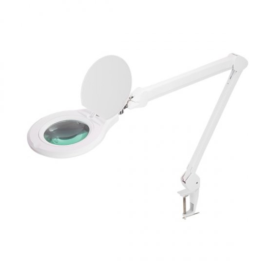 31-0532; Лупа на струбцине, круглая, 5D, с подсветкой 72 SMD, сенсорный ...