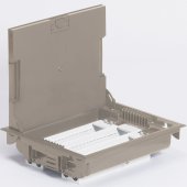 089617; Напольная коробка с глубиной 75-105мм неукомплектованная 24 модуля под покрытие бежевый RAL 1019