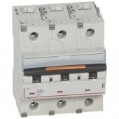 409840; Автоматический выключатель DX³ 25кА тип D 3P 400В 80А 4,5 модуля