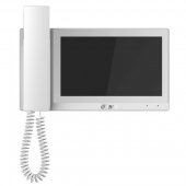 Монитор видеодомофона IP 7 дюймовый, с трубкой, белый; DH-VTH5221EW-H
