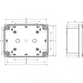 NSYTBS11116; Пластиковая коробка ABS 116x116x62