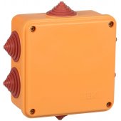 UKF30-100-100-050-4-6-09; Коробка распаячная огнестойкая ПС 100х100х50мм 4P 6мм² IP55 6 вводов