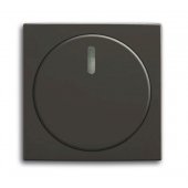 2CKA006599A2991; Плата центральная (накладка) с ручкой и лампой для поворотного светорегулятора Basic 55 черный château-black
