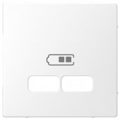 MTN4367-6035; Накладка центральная для USB механизма 2,1А белый Merten D-Life Лотос