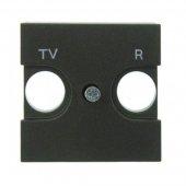 2CLA225080N1801; Накладка для TV-R розетки 2-модульная Zenit антрацит