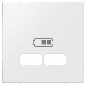 MTN4367-0319; Центральная накладка для USB механизма 2.1А полярно-белый Merten SM