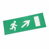74-0140-1; Наклейка для аварийного светильника "Направление к эвакуационному выходу направо вверх"