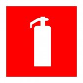 56-0051-1; Наклейка знак пожарной безопасности «Огнетушитель» 150х150 мм