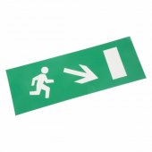 74-0130-1; Наклейка для аварийного светильника "Направление к эвакуационному выходу направо вниз"