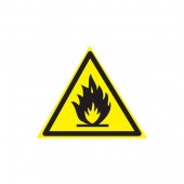 55-0020; Наклейка знак пожарной безопасности «Пожароопасно» 150х150х150 мм