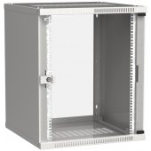 LWE3-15U66-GF; Шкаф настенный LINEA WE 15U 600х600мм дверь стекло серый