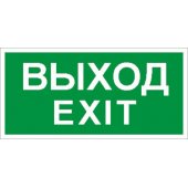 2502001060; Пиктограмма ПЭУ 011 "Выход/Exit" (280х162) РС-I