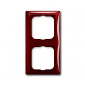 2CKA001725A1517; Рамка 2 поста серия Basic 55 цвет красный foyer-red (2512-97-507)