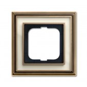 2CKA001754A4580; Рамка 1 пост Династия латунь античная белое стекло (1721-848-500)