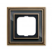 2CKA001754A4585; Рамка 1 пост Династия латунь античная черное стекло (1721-845-500)