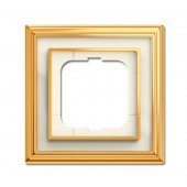 2CKA001754A4560; Рамка 1 пост Династия латунь полированная белое стекло (1721-838-500)