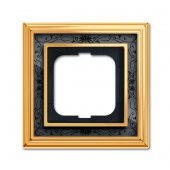 2CKA001754A4575; Рамка 1 пост Династия латунь полированная черная роспись (1721-833-500)