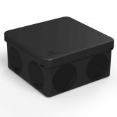 60-0300-9005; Коробка распределительная для прямого монтажа двухкомпонентная безгалогенная (HF) черная 100х100х50 (66шт/кор)