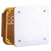 59361 Коробка ответвительная прямоугольная для твердых стен, номинально 92х92х45мм, полистирол, IP40, цвет крышки белый (RAL 9010)