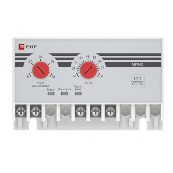 mpr-80; Реле защиты двигателя MPR 80А PROxima EKF (ЭКФ) по цене 7396 руб.
