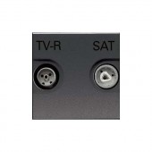 N2251.7 AN; Zenit Розетка телевизионная TV-R-SAT с накладкой антрацит