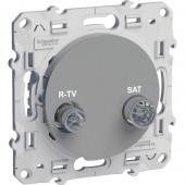 S53R454; Odace Розетка R-TV/SAT алюминий