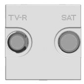N2251.3 PL; Zenit Розетка телевизионная TV-R-SAT одиночная с накладкой серебро