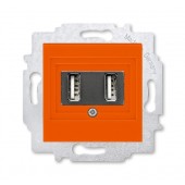 2CHH290040A6066; USB зарядка двойная Levit оранжевая