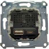 MTN4366-0110; Механизм USB-зарядки A+C, 2.4 A Merten
