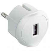 050680; Разъем USB для зарядки - немецкий / французский / итальянский стандарты - 5 В - 1.5 А макс. - белый