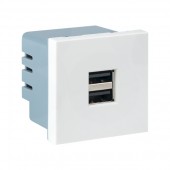 E2MR2-20USB-10; Розетка USB, сила тока 2.1 А (2 гнезда) без индикатора