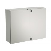 R5ST0813 Навесной шкаф серии ST, двухдверный, 800x1000x300мм (ВхШхГ), IP55, использование вне помещений, цвет серый RAL 7035
