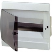 1SL0511A06; Бокс встраиваемый ЩРв-П-12 IP40 пластиковый белый дымчатая дверь с клеммником UNIBOX