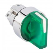 XB4BD2FL-G; Исполнительный механизм переключателя ХB4 зеленый на 2 положения с фиксацией, с подсветкой с короткой ручкой PROxima