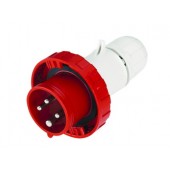DIS21812536 Вилка кабельная прямая, винтовой зажим, 125A, 3P+E, IP67 для сечения кабеля 16.0-50.0мм2, 400В, цвет красный
