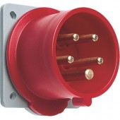 2CMA193355R1000; Вилка кабельная красная 16А 3Р+N+E IР44 панельная прямая 415В CEWE